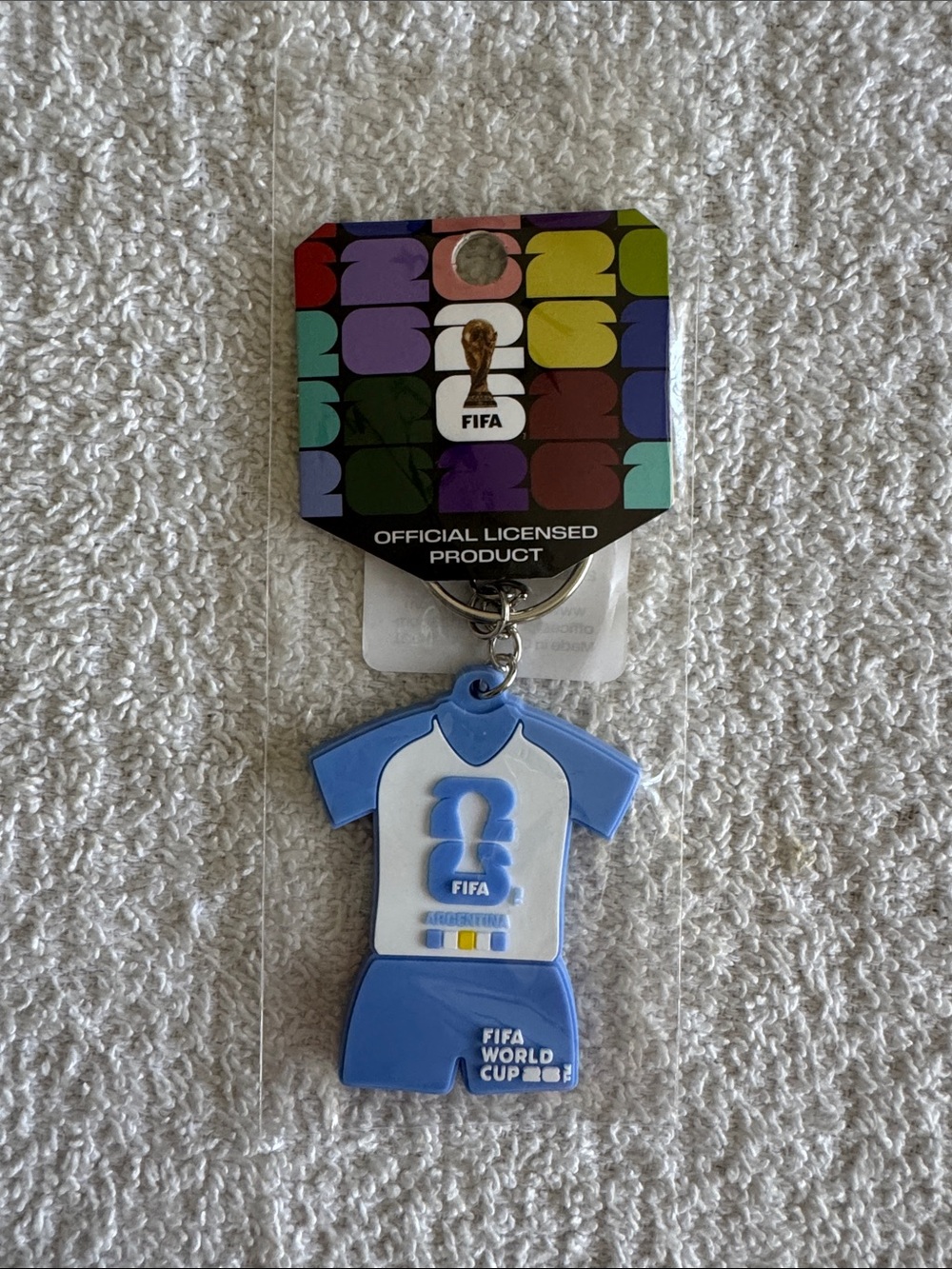FIFA World Cup 2026 Argentina Blue & White Jersey Keychain